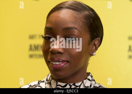 Brooklyn, NY, USA. 21st Mar, 2015. Estelle at arrivals for Art for Amnesty Press Launch, New York Marriott at the Brooklyn Bridge, Brooklyn, NY March 21, 2015. Credit:  Lev Radin/Everett Collection/Alamy Live News Stock Photo