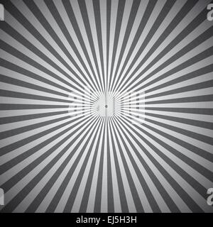 Gray radial rays abstract background, vector illustration Stock Vector