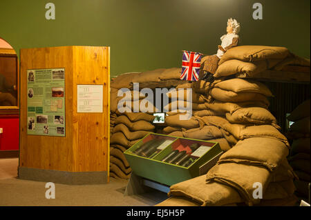 Display on the Siege of Kimberley during the Anglo-Boer War, Mc Gregor Museum, Kimberley, South Africa Stock Photo