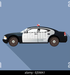 Vector image of a real looking Police car Stock Photo