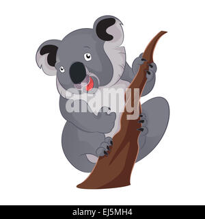 Vector image of cartoon smiling funny Koala Stock Photo