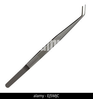 Vector image of metalic tweezers for laboratories Stock Photo