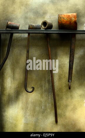 Industrial Image Of Some Grungy Forge Tools Stock Photo