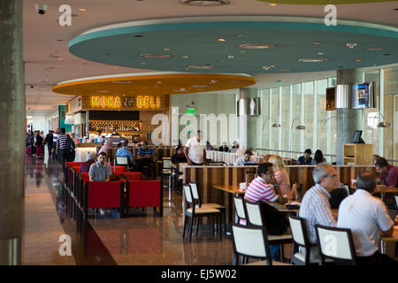 Argentina, Buenos Aires, Aeroparque, Moka & Deli coffee shop in departure lounge Stock Photo