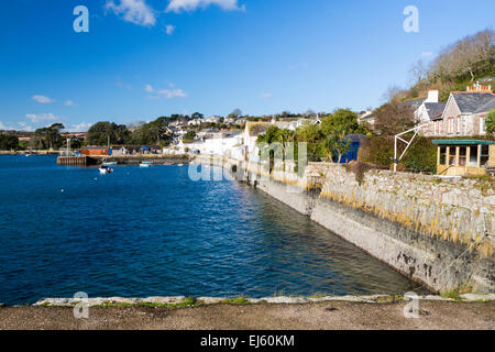 The coastal village of Flushing on the Penryn River, Part of the Carrick Roads Cornwall England UK Europe Stock Photo