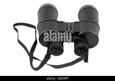 Prism binoculars isolated on the white background Stock Photo