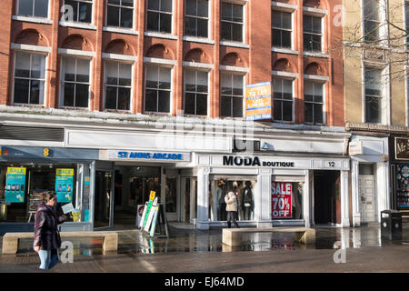 St Anns arcade and shopping area in Manchester city centre ,  England, Great Britain Stock Photo