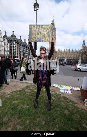 London, UK. 22nd Mar, 2015. Protesters including Artist George Skeggs gathered to protest the destruction of traditional Soho venues Credit:  Rachel Megawhat/Alamy Live News Stock Photo