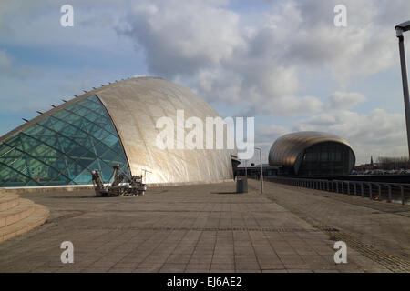 Glasgow science centre mall and imax cinema pacific quay Scotland uk Stock Photo