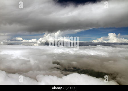 Amazing Cloud Formations over South Mexico Stock Photo