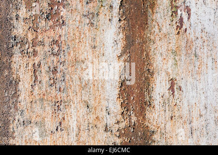 Old grunge metal wall with red rust, background photo texture Stock Photo