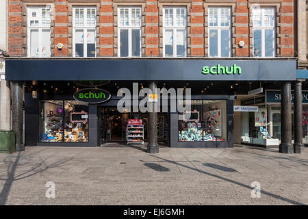 Schuh shoe shop, Nottingham, England, UK Stock Photo