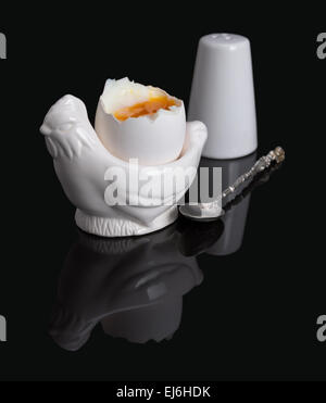 Egg Cup Soft Boiled Egg Server White and Gray 