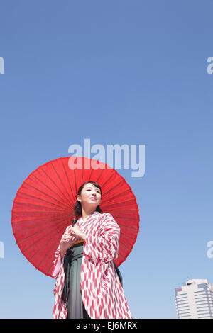 Young Japanese girl in a kimono