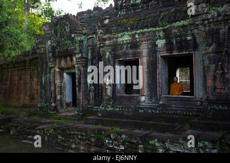 monk in cambodia Stock Photo