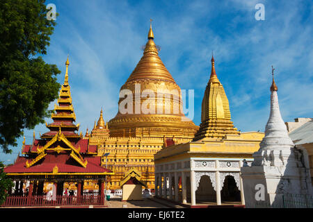 Shwezigon Pagoda, Bagan, Mandalay Region, Myanmar Stock Photo