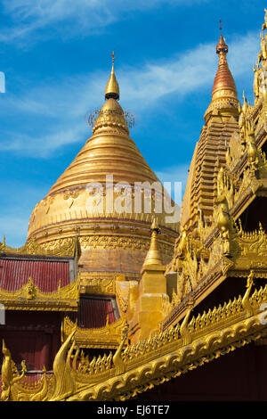 Shwezigon Pagoda, Bagan, Mandalay Region, Myanmar Stock Photo