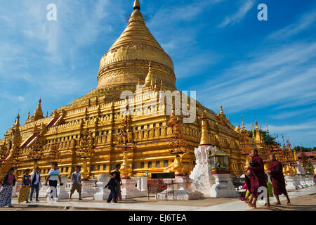 Shwezigon Pagoda, Bagan, Mandalay Region, Myanmar Stock Photo