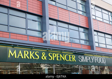 marks and spencer simply food store shop in lytham st annes,blackpool,lancashire england Stock Photo