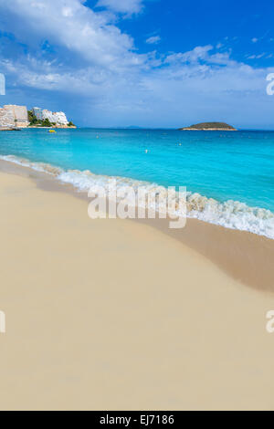 Mallorca Magaluf Magalluf beach in Calvia Mallorca at Balearic islands of Spain Stock Photo