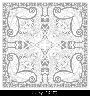 unique coloring book square page for adults Stock Photo