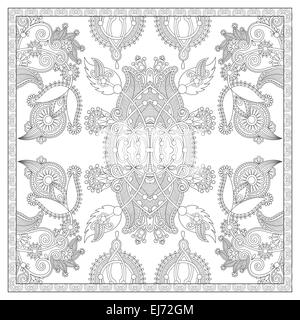 unique coloring book square page for adults Stock Photo