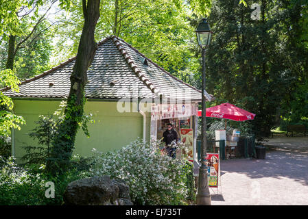 Ice cream kiosk Parc de l'Orangerie park Strasbourg Alsace France Europe Stock Photo