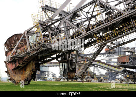 Coal digger is in a disused mining Stock Photo