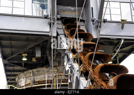 Coal digger is in a disused mining Stock Photo