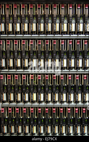 Server hard drives data center Stock Photo