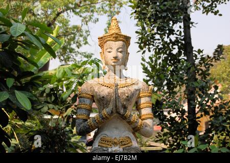 Apsara at Buddhist temple, Chiang Mai , Thailand. Stock Photo