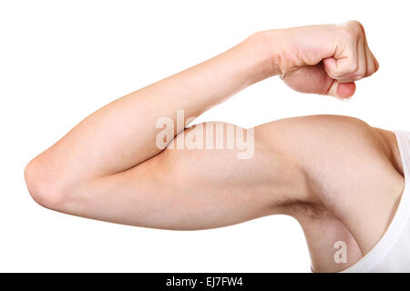 Muscle Flexing closeup Stock Photo