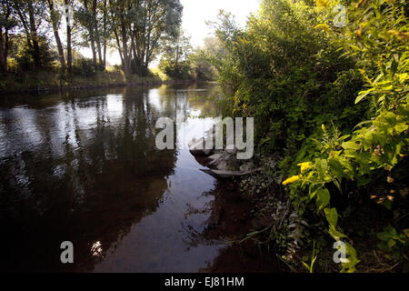Lippe river, Huenxe, Germany Stock Photo