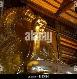 Buddha statue in Bai Dinh temple Stock Photo