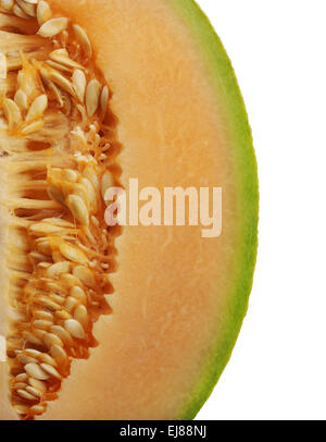 Side Of An Orange Honeydew Melon Stock Photo
