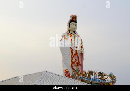 beautiful Quan yin the goddess of mercy diety in Chinese temple Stock Photo