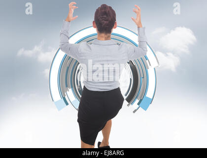 Composite image of businesswoman gesturing Stock Photo