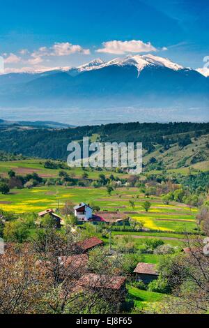 Dobarsko village,Pirin mountain,Bulgaria Stock Photo