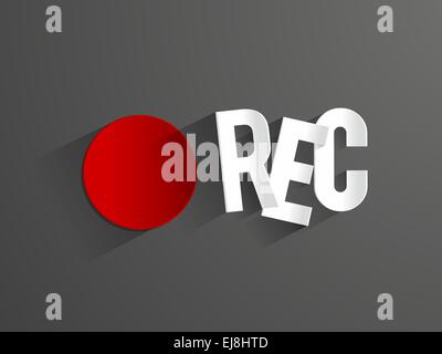 Rec Button Stock Photo