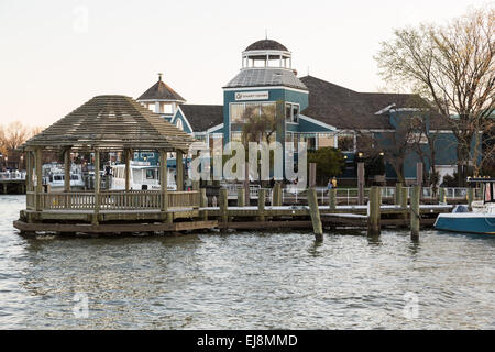 Old Town Alexandria river scene in VA Stock Photo