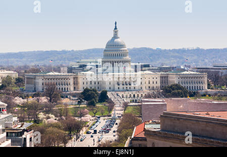 Aerial view of Capitol taken from PO tower Stock Photo