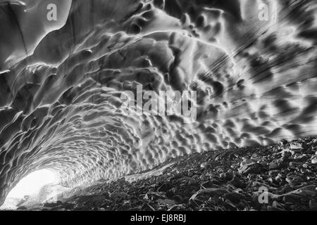 inside a glacier, Kebnekaise mountains, Sweden Stock Photo