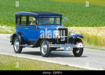 Oldtimer rally for old antique cars Stock Photo