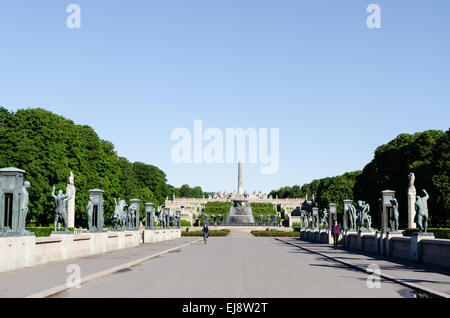 Statues in Vigeland park in Oslo Stock Photo