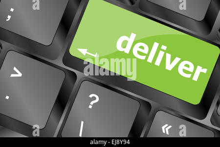 deliver button on computer keyboard Stock Photo