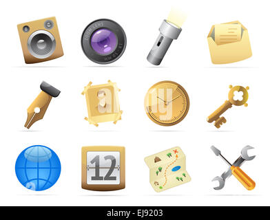 Icons for interface Stock Photo