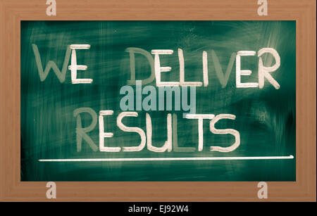 We Deliver Results Concept Stock Photo