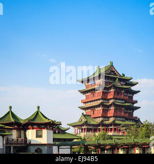 nanchang tengwang pavilion closeup Stock Photo