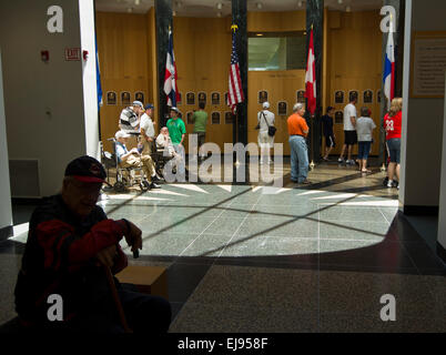 Baseball fans at the National Baseball Hall of Fame and Museum in Cooperstown, New York Stock Photo