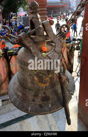 Religious items in Nagha Bahal, Buddhist Stupa, Thamel district, Kathmandu city, Nepal, Asia. Stock Photo